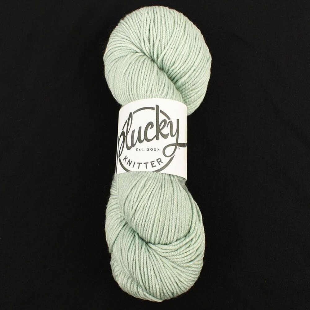 Plucky Knitter Solo DK Yarn Merino Silk Blend Duck Egg